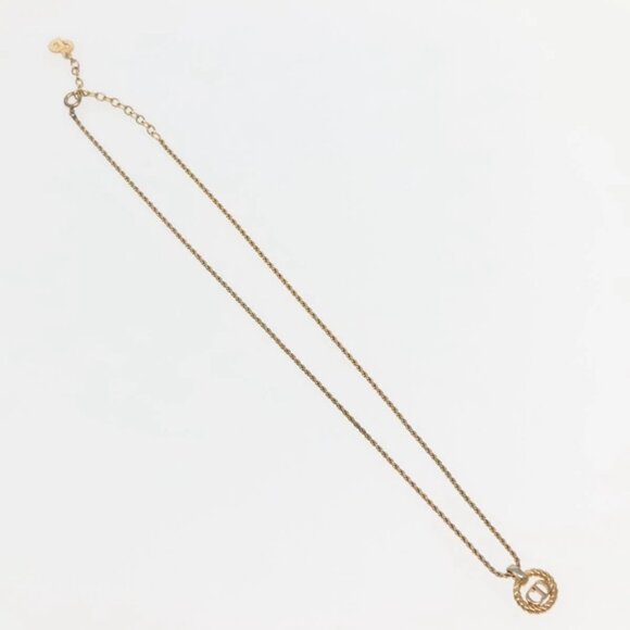 Christian Dior Necklace Metal Gold Tone Auth 142058 - Picture 2 of 16